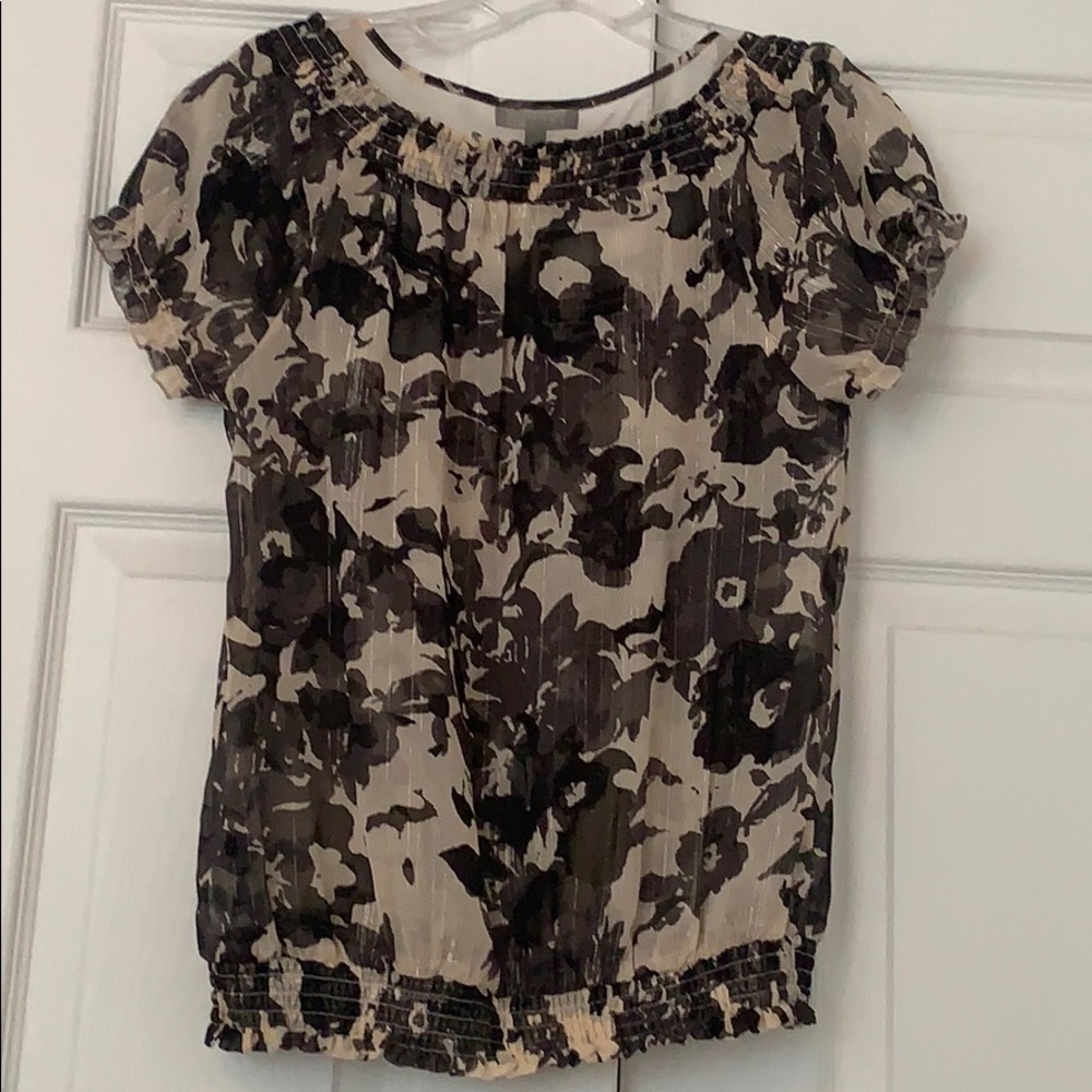 Sheer floral blouse